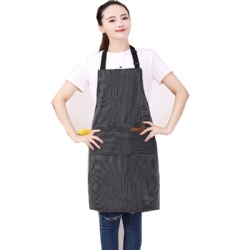 Kitchen Cooking Aprons, Adjustable Bib Soft Chef Apron with 2 Pockets for Men Women