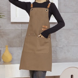 Apron for Men Women with Adjustable Straps and Large Pockets
